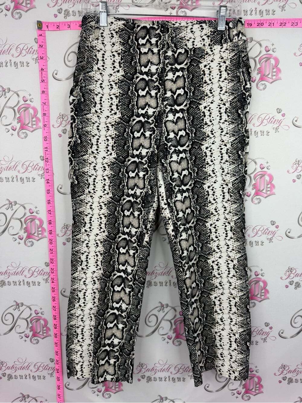 Jules & Leopold pants snake print Black and White Snake Print Pants
